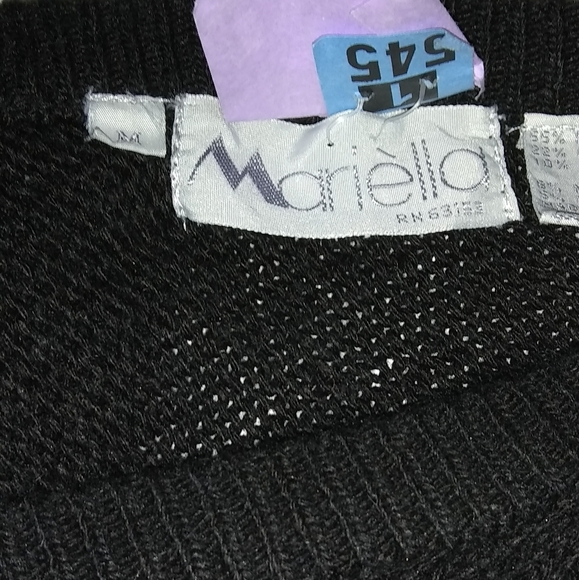 Silk and Angora Sweater Dress Black Medium - Picture 4 of 6